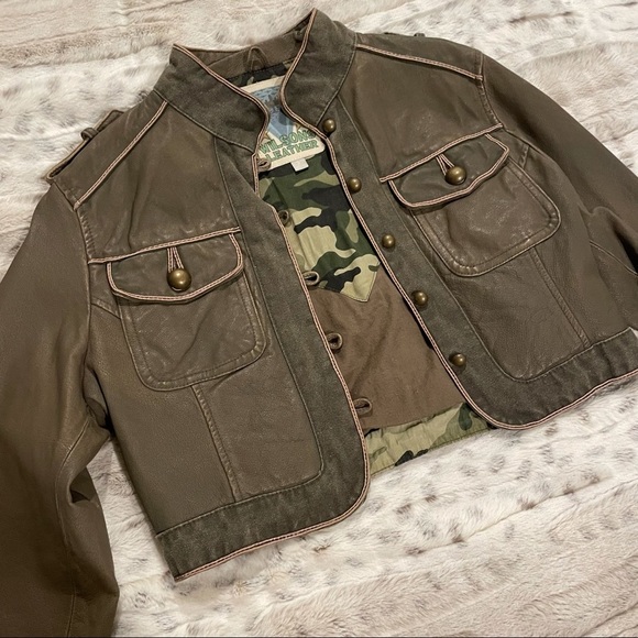 Wilson’s Leather Cropped Military/Band Jacket S - Picture 14 of 14